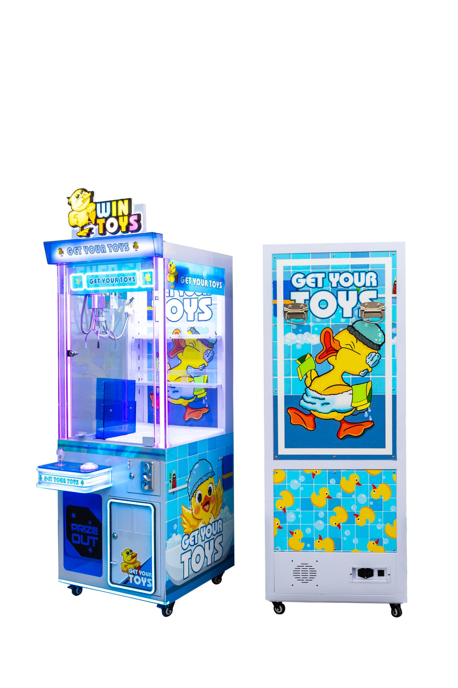 Duck Claw Machine front and rear view