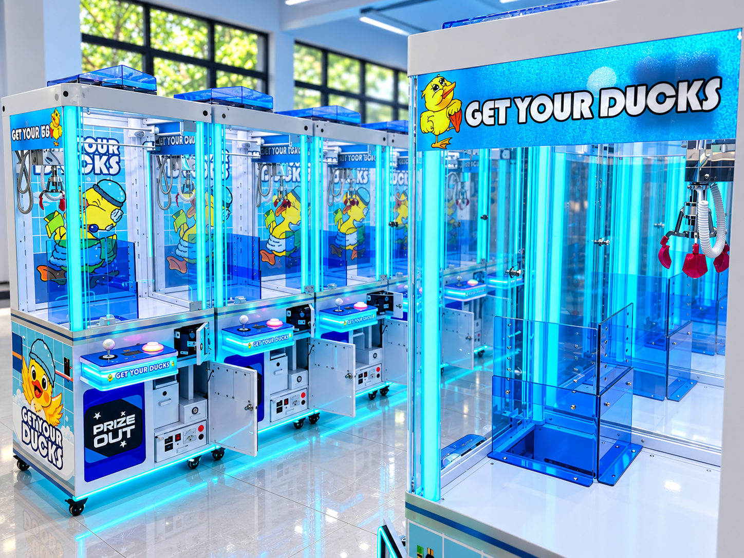 Duck Claw Machine front and side views
