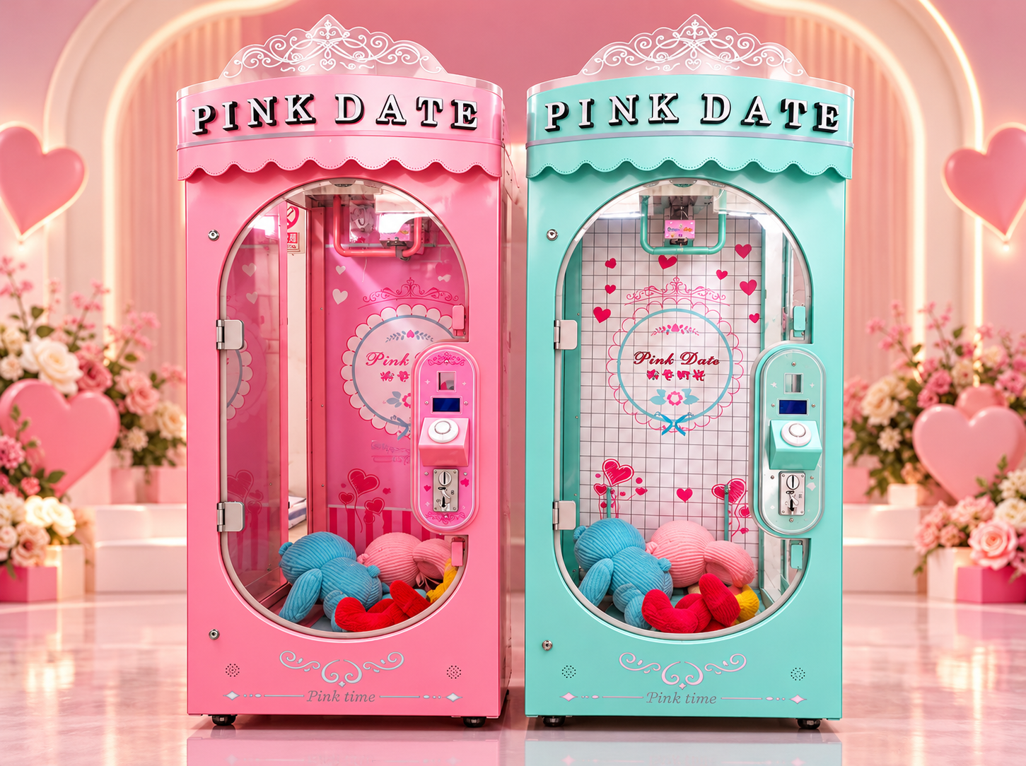 Pink Date pink and mint machine variants