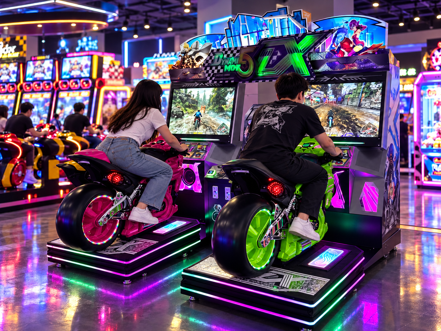 RaceStorm Moto Twin Lite arcade venue scene